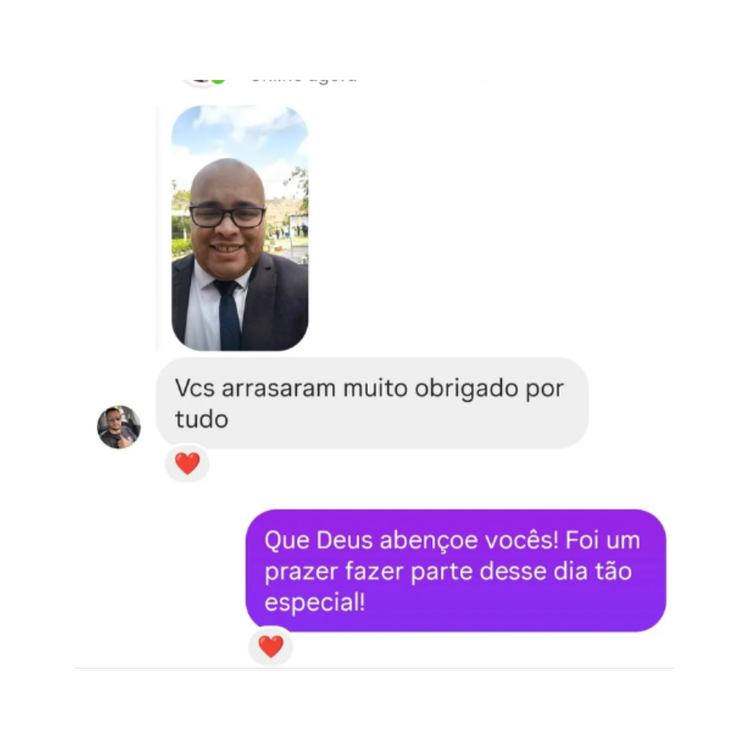 Depoimento de casal sobre a cerimônia com Danilo Coutinho